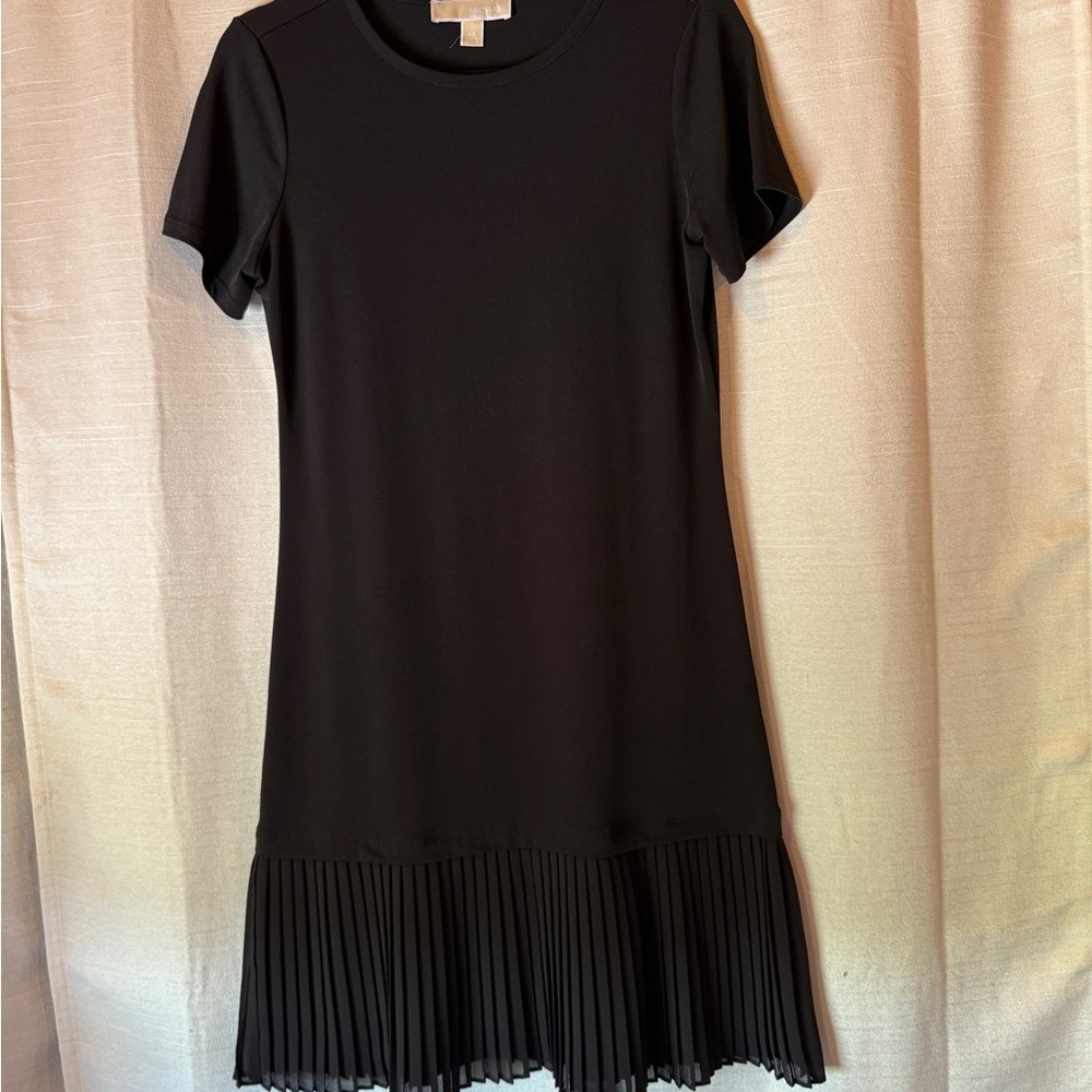 Michael Kors Black Pleated Mini Dress